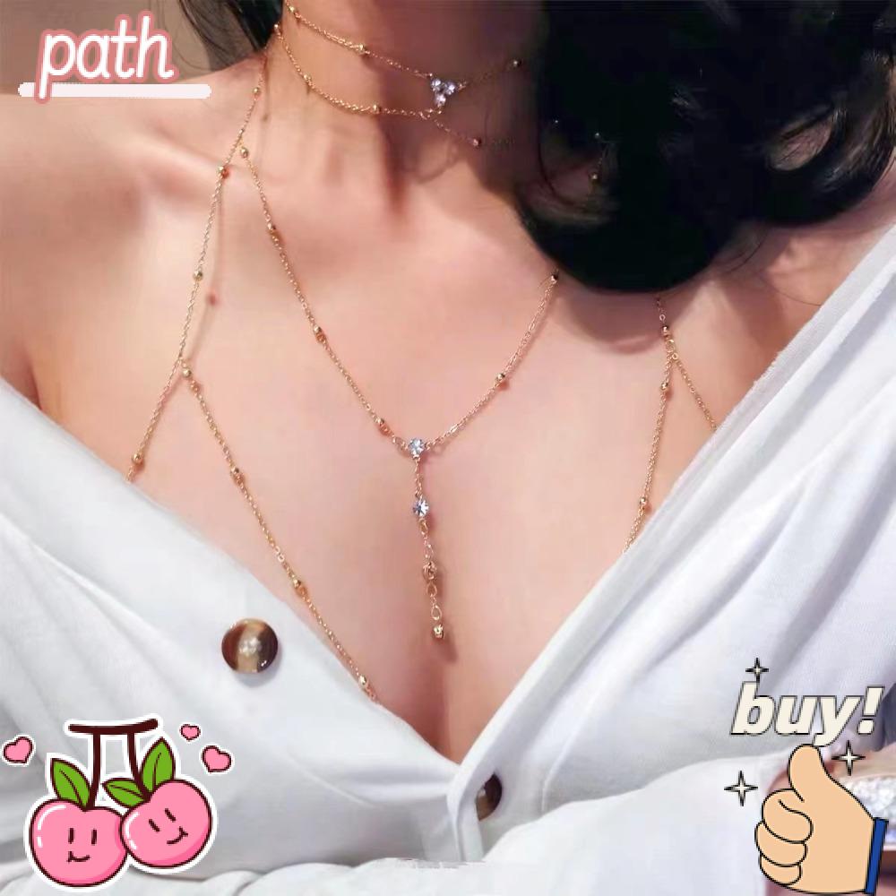 Dây Xích Đeo Cơ Thể Nhiều Lớp Bằng Kim Loại Quyến Rũ Cho Nữ