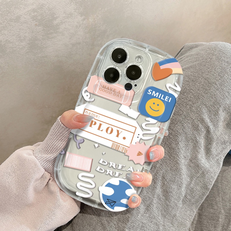 Ốp Điện Thoại TPU Silicone Mềm Trong Suốt Chống Sốc In Hình Mặt Cười Cho IPhone 14 13 12 11 Pro XS Max X XR 8 + 7 Plus