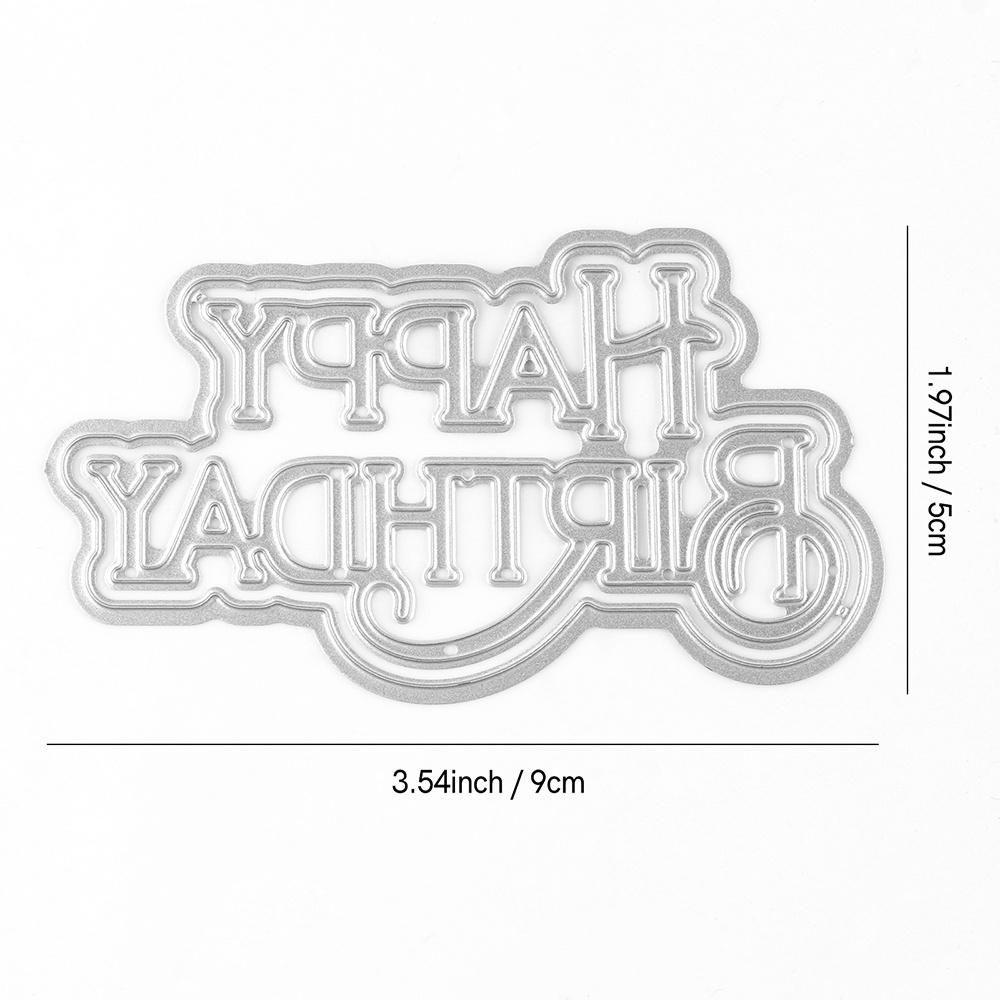 Khuôn Cắt Giấy Kim Loại Hình Chữ Happy Birthday Thẻ