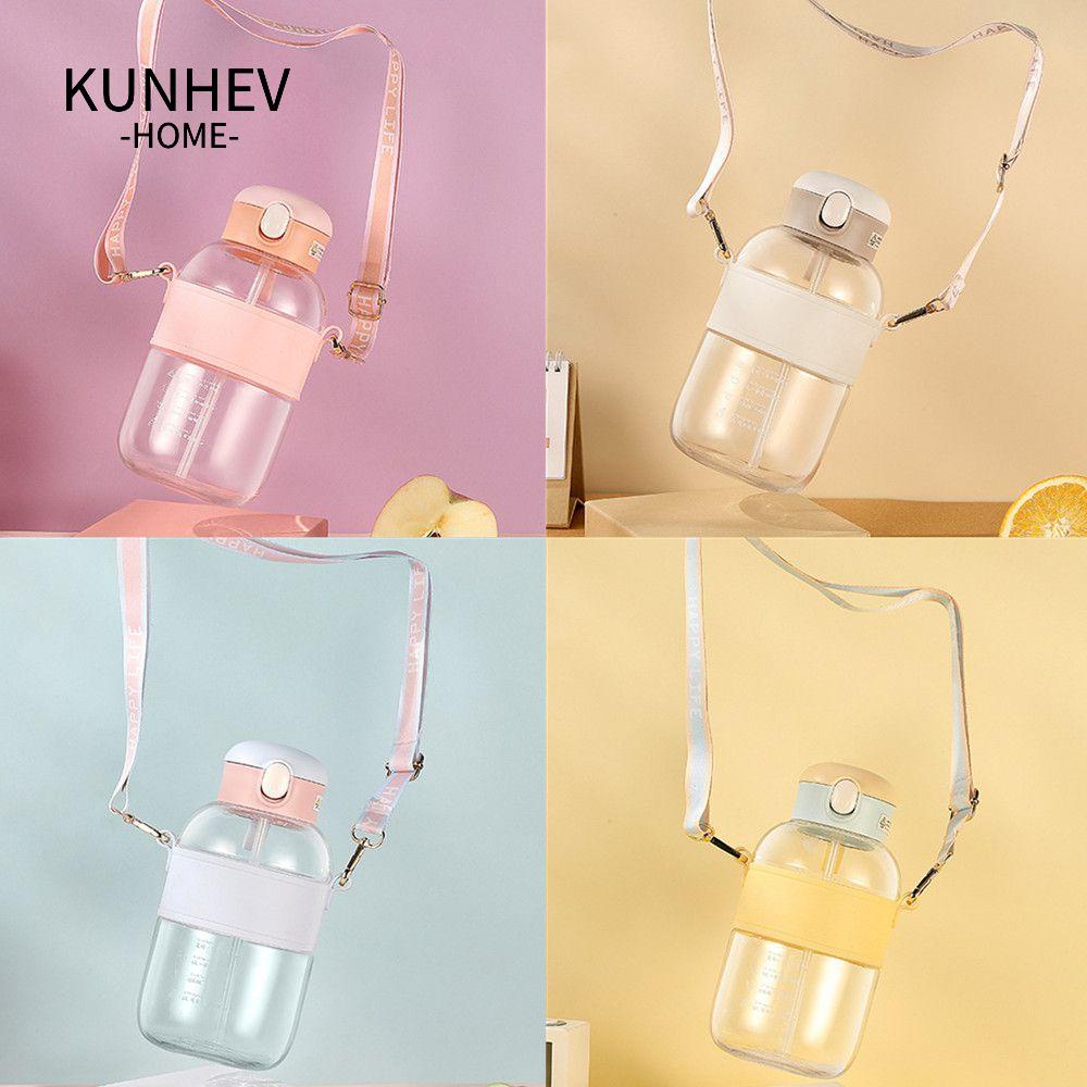 KUNHEV Bình Nước Thể Thao Dung Tích Lớn Có Ống Hút Chống Tràn Dễ Thương Cho Bé