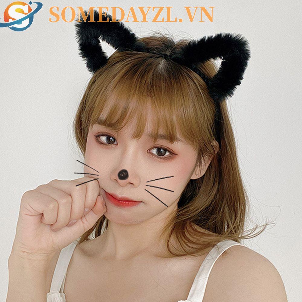 SOMEDAYZL Băng Đô Tai Mèo Phong Cách Hàn Quốc Xinh Xắn