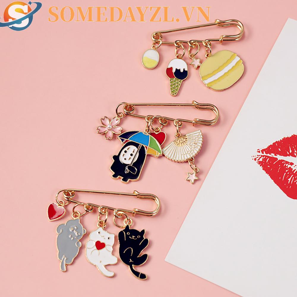 SOMEDAYZL Ghim Cài Áo Hình Chú Mèo Trong Phim Spirited Away Dễ Thương