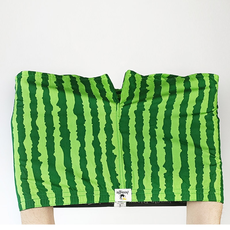 Quần short YOUTANG dáng rộng thoải mái thoáng khí họa tiết dưa hấu thời trang nam nữ 2023