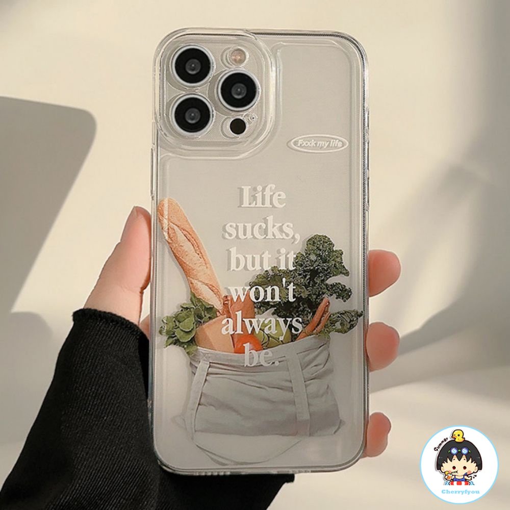 Ốp Điện Thoại TPU Mềm Chống Sốc Chống Bụi In Hình Rau Củ Đơn Giản Cho IPhone 11 12 13 14 Pro Max X XR 8 7 Plus SE