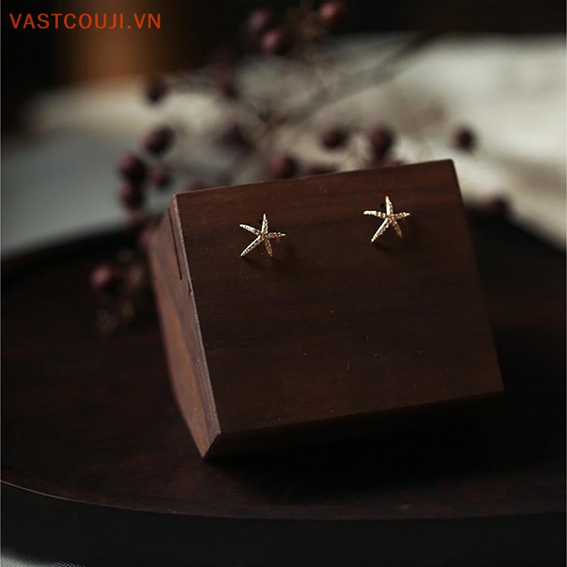 1 Đôi Bông Tai Hình Sao Biển Đính Đá Zircon Phong Cách Hàn Quốc Thời Trang Cho Nữ