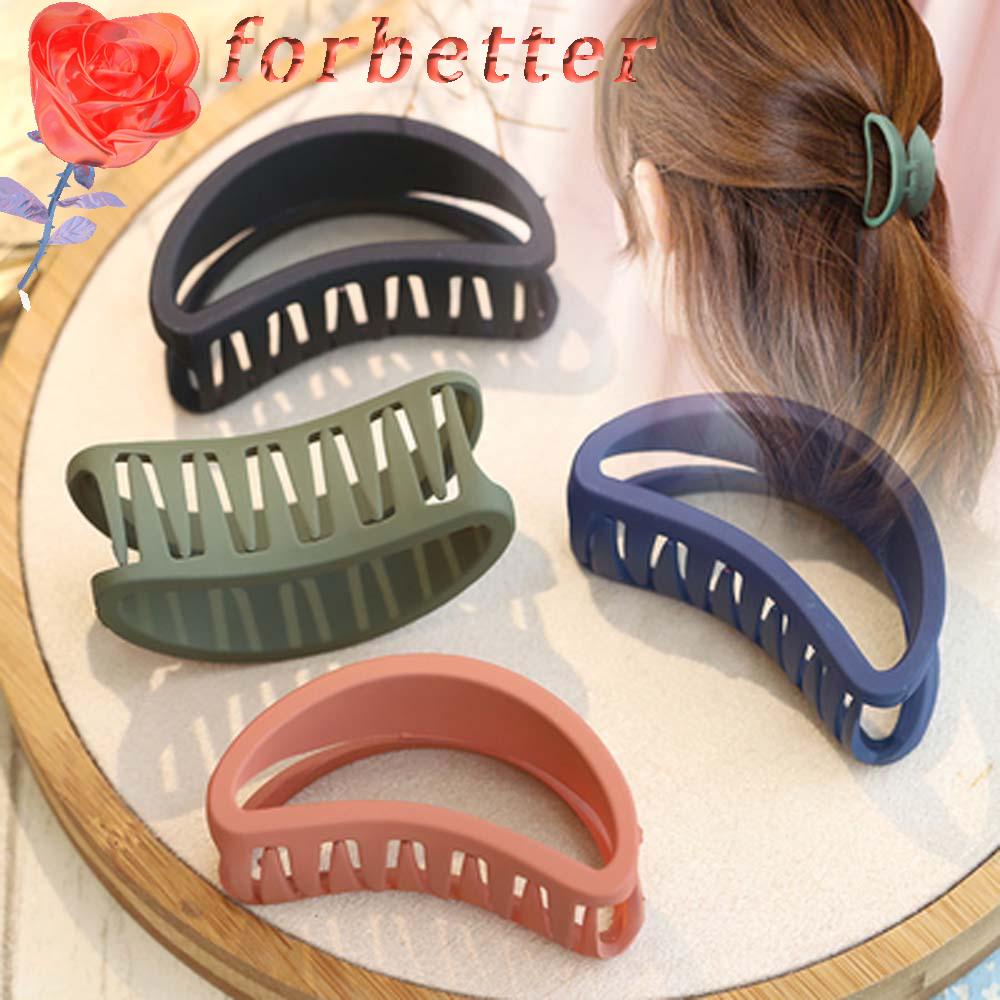 FORBETTER Kẹp Tóc Càng Cua Hình Chữ Nhật Họa Tiết Bướm Bằng Acrylic Cho Nữ