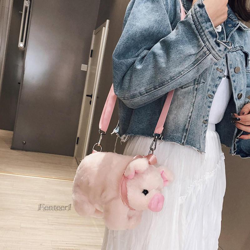 Túi Đeo Chéo Vai Hình Chú Heo Dễ Thương Thời Trang Xuân Hè Cho Nữ