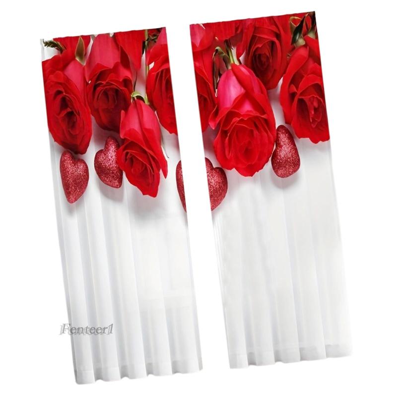 Rèm Cửa 52wx95L In Họa Tiết Dùng Trang Trí Phòng Ngủ / Nhà Bếp