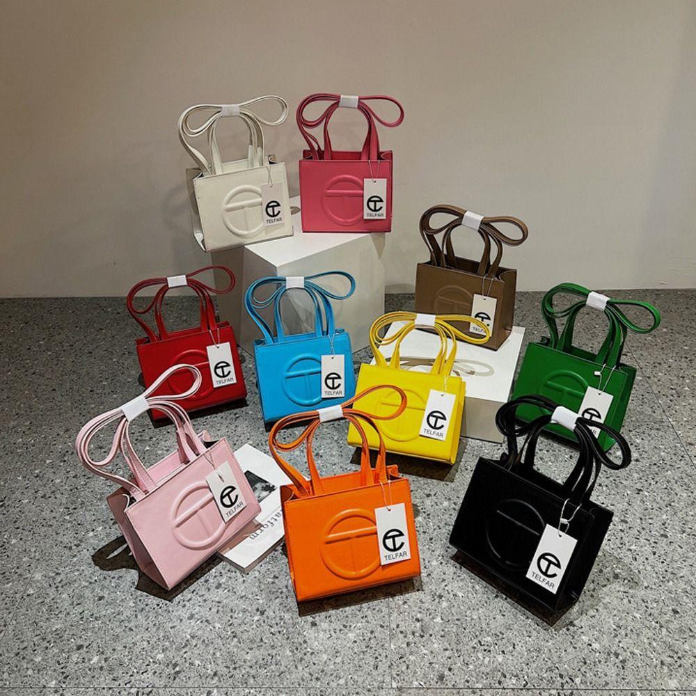 FALLFORBEAUTY Túi Đeo Chéo Da PU Sức Chứa Lớn In Chữ Thời Trang Đường Phố