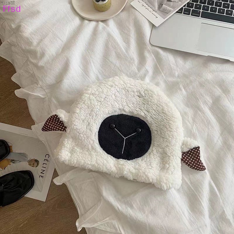 {Ffsd} Mũ Len Lông Cừu Trùm Đầu Dày Dặn Ấm Áp Thời Trang Mùa Đông Mới Cho Nữ * Bán Chạy