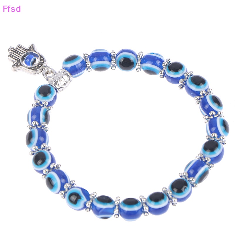 {Ffsd} 2021 Vòng Tay Hạt Charm Mắt Quỷ Xanh Lam May Mắn Trang Sức Làm Quà Tặng Cho Nam Và Nữ