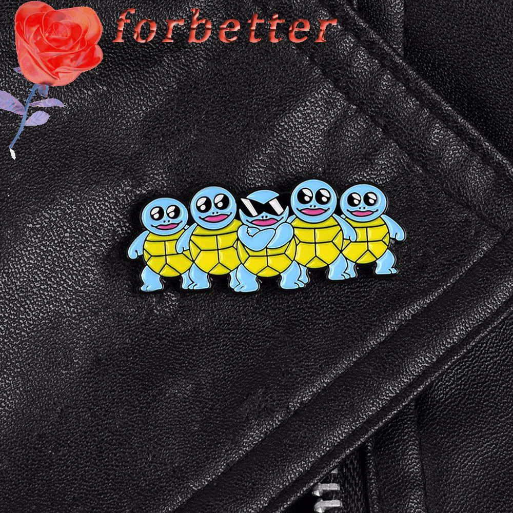 FORBETTER Trâm Cài Áo Hình Rùa Pokemon Sáng Tạo Cho Nữ