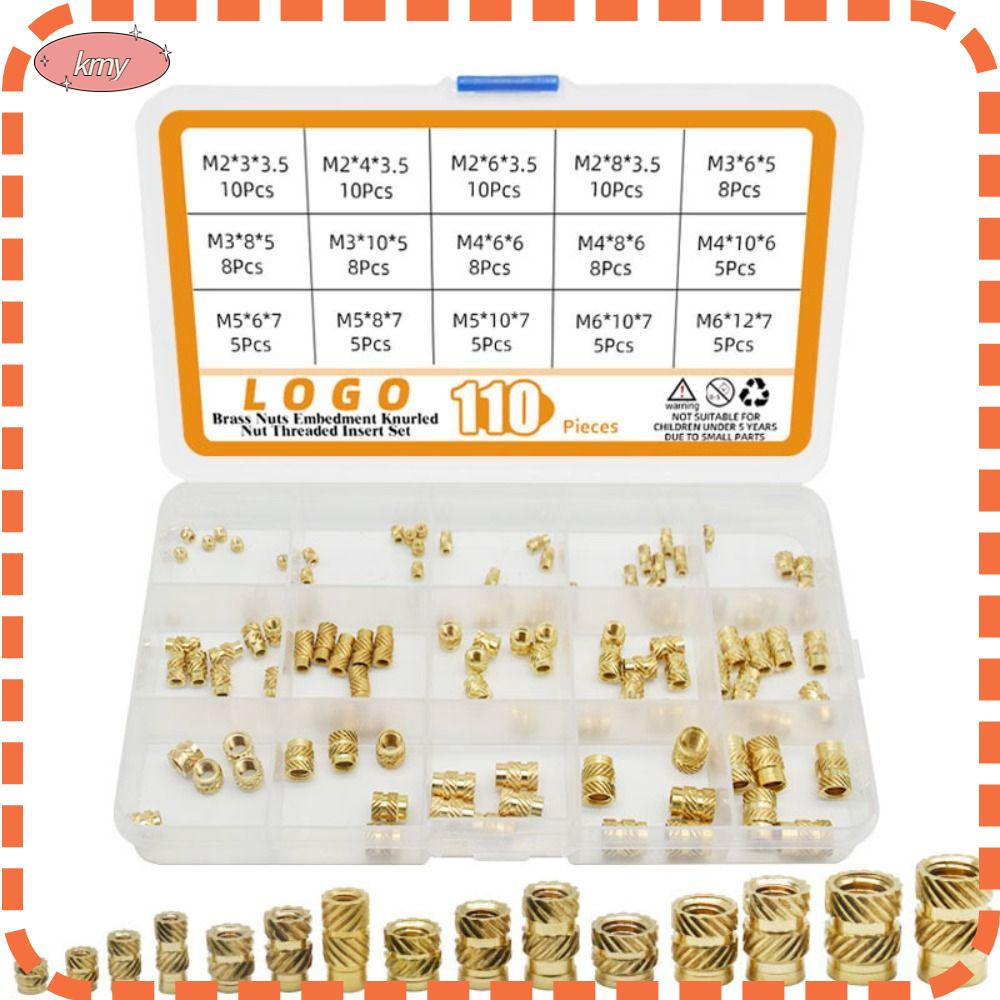 KRNY Set 110 Đai Ốc Kim Loại M2 M3 M4 M5 M6 Chuyên Dụng Cho Máy In 3D