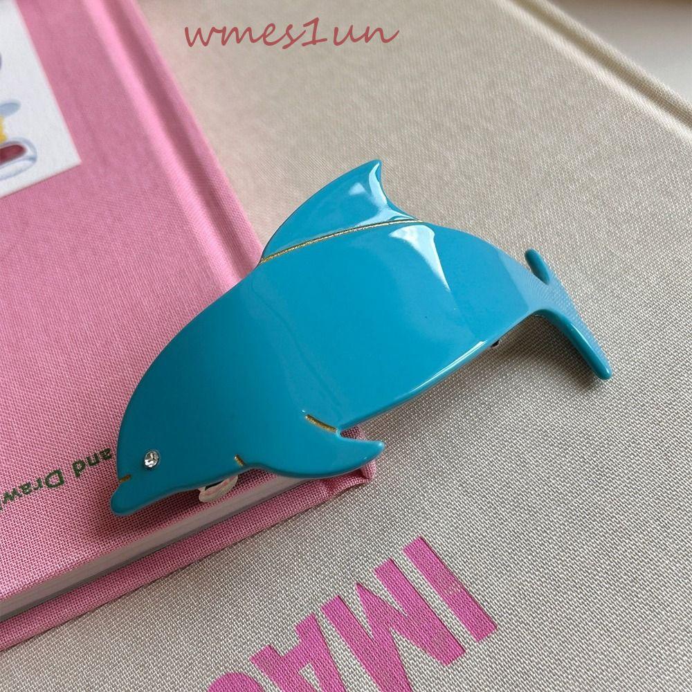 WMES15H Kẹp Tóc Đuôi Ngựa Hình Cá Heo Ngọt Ngào Cho Nữ