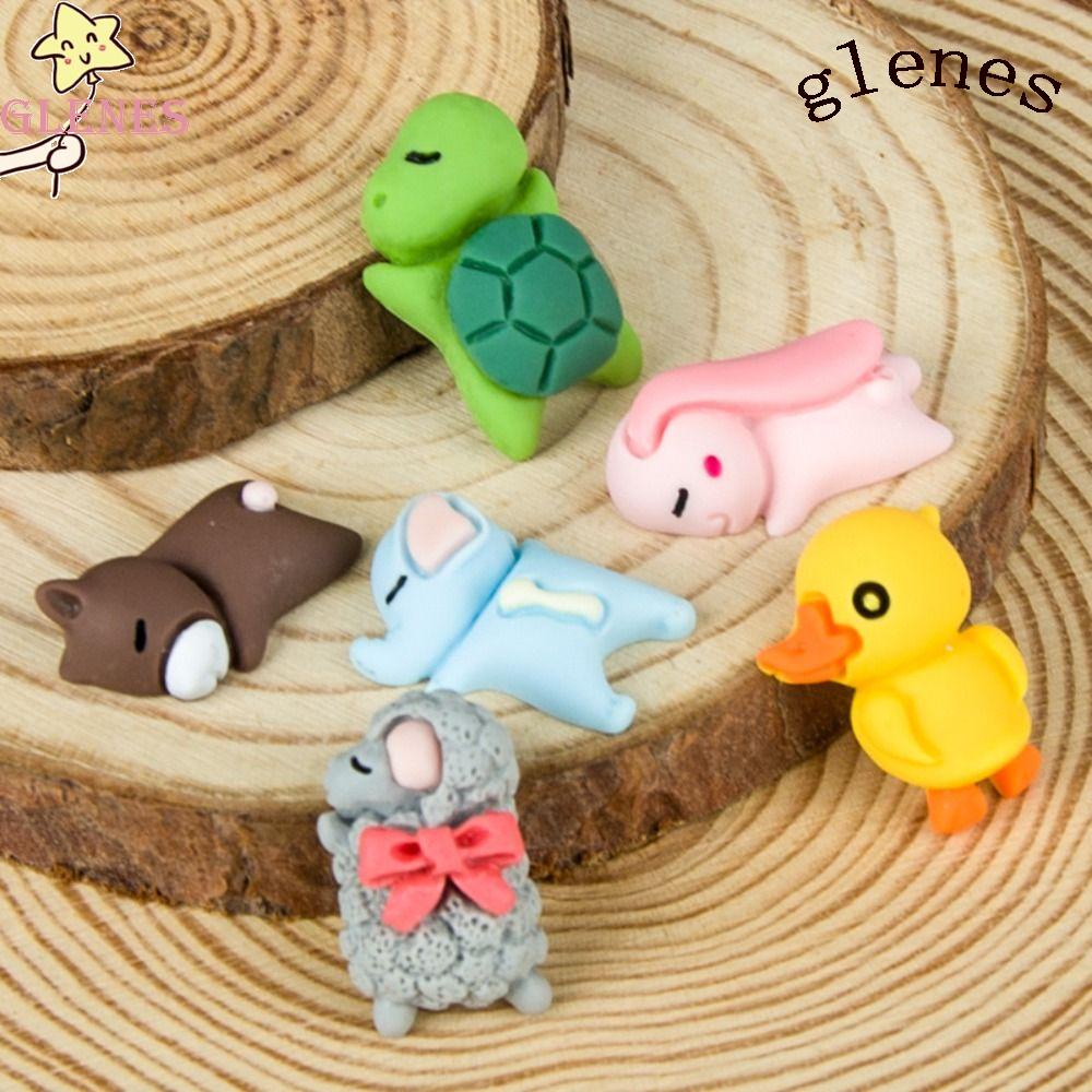 GLENES Phụ Kiện Trang Trí Điện Thoại Hình Thỏ / Gấu Dễ Thương DIY