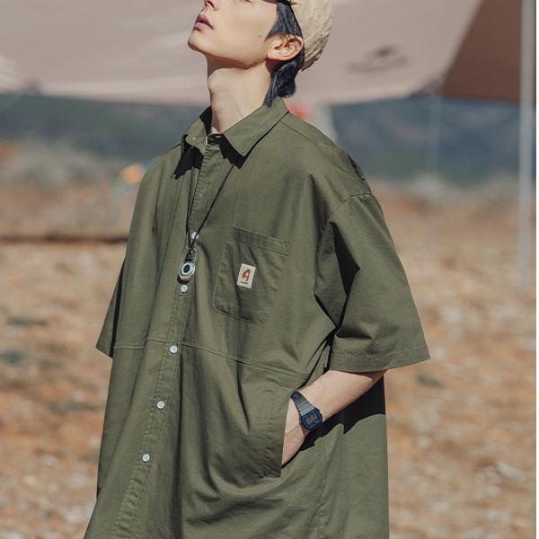 Áo Sơ Mi Tay Ngắn Phong Cách Retro Thời Trang Mùa Hè Cho Nam