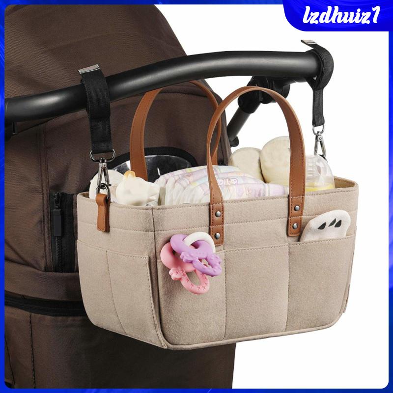 Túi Đựng Tã Em Bé Bằng Vải Nỉ Gọn Nhẹ Sắp Xếp Gọn Gàng