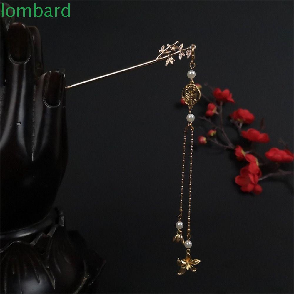 LOMBARD Kẹp Tóc Hình Hoa Phong Cách Cổ Điển Sang Trọng Cho Nữ