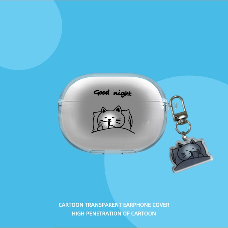 Vỏ Bảo Vệ Hộp Sạc Tai Nghe Bluetooth Không Dây RedMi Buds4 pro Bằng TPU Mềm Trong Suốt Họa Tiết Hoạt Hình Dễ Thương