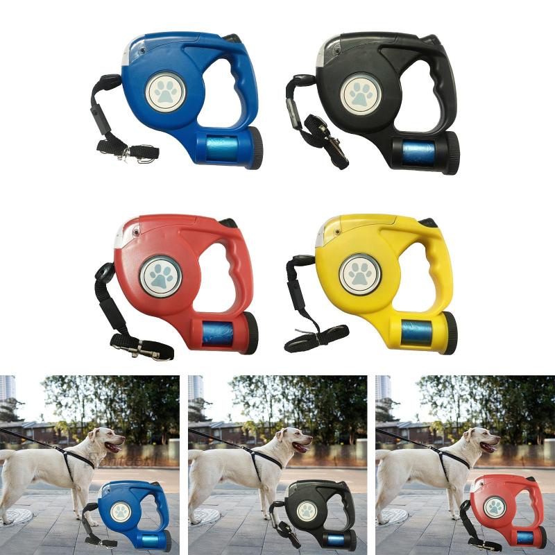 Dây Dắt Thú Cưng Đi Dạo Có Đèn Và Túi Đựng Rác 15ft