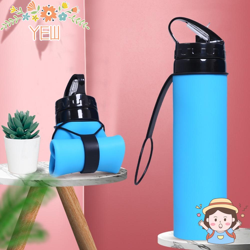 YEW Bình Nước Thể Thao Bằng Silicone 600ML Có Thể Tái Sử Dụng