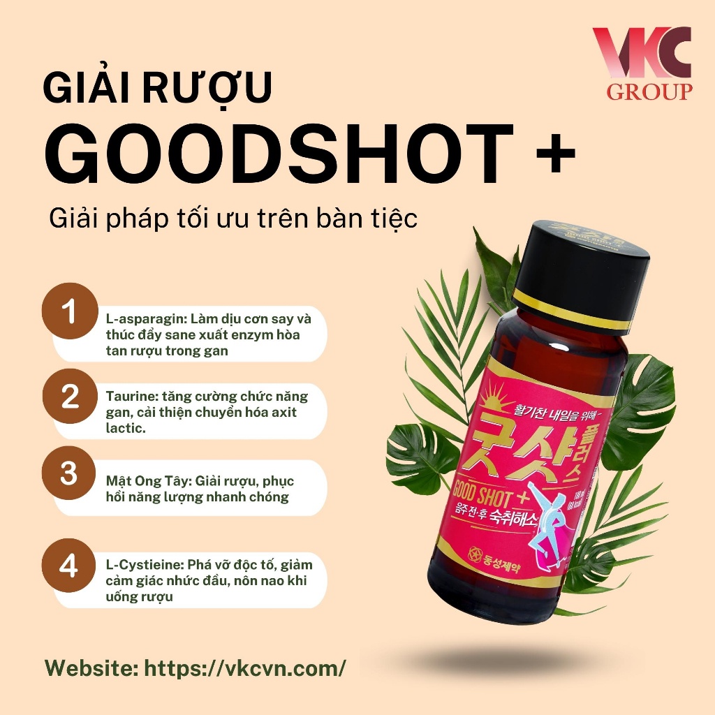 Chai 100ml Goodsho t+ Nước Giải Rượu - Dongsung