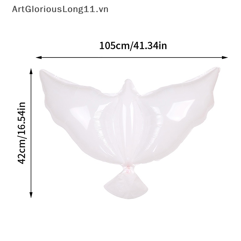 1 Bong Bóng Trang Trí Hình Chim Bồ Câu Màu Trắng Thân Thiện Với Môi Trường