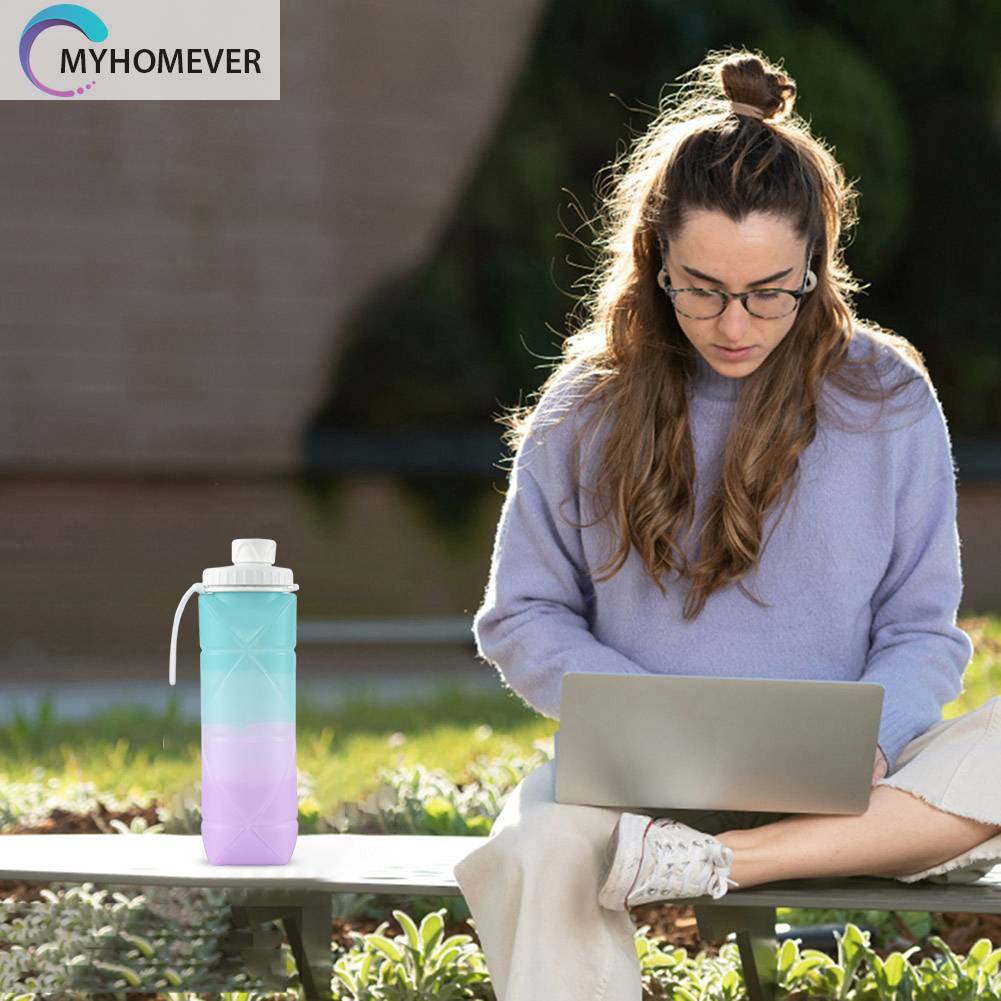 Bình Nước Thể Thao Bằng Silicone Không BPA Dung Tích 600ML