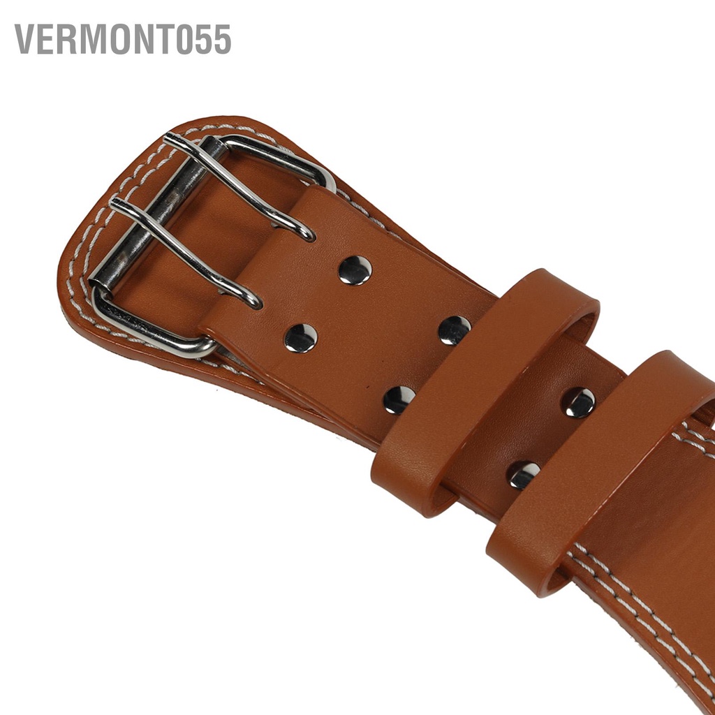 Vermont055 Đai nâng tạ Bảo vệ eo cử có thể điều chỉnh màu nâu để tập luyện