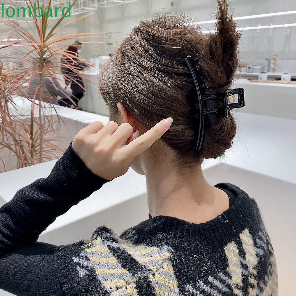 LOMBARD Kẹp Tóc Càng Cua Axit Acetic Màu Sắc Tươi Sáng Đơn Giản Cho Nữ