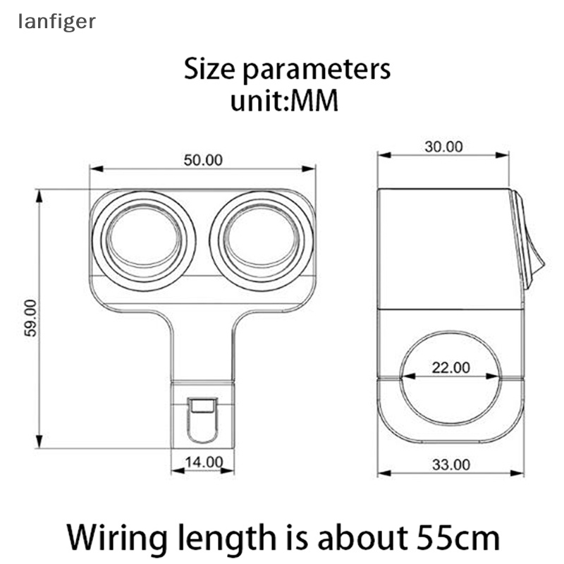 Bộ Công Tắc Đèn Pha / Còi 12V Gắn Tay Lái Xe Máy ATV / Xe Đạp Phụ Kiện Chuyên Dụng Chất Lượng