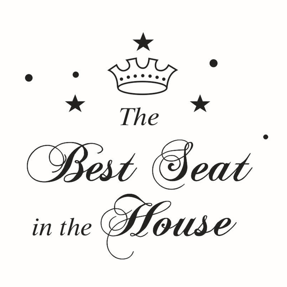 (Bất Ngờ) Hình Dán Trang Trí Ghế Ngồi Toilet / Phòng Tắm Họa Tiết Vương Miện Vui Nhộn