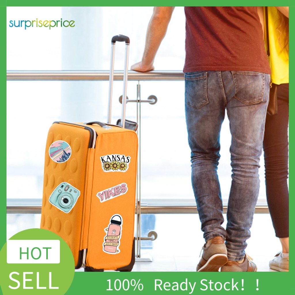 Set 100 Miếng Dán PVC Chống Thấm Nước Họa Tiết Hoạt Hình Dễ Thương Trang Trí Laptop / Máy Tính