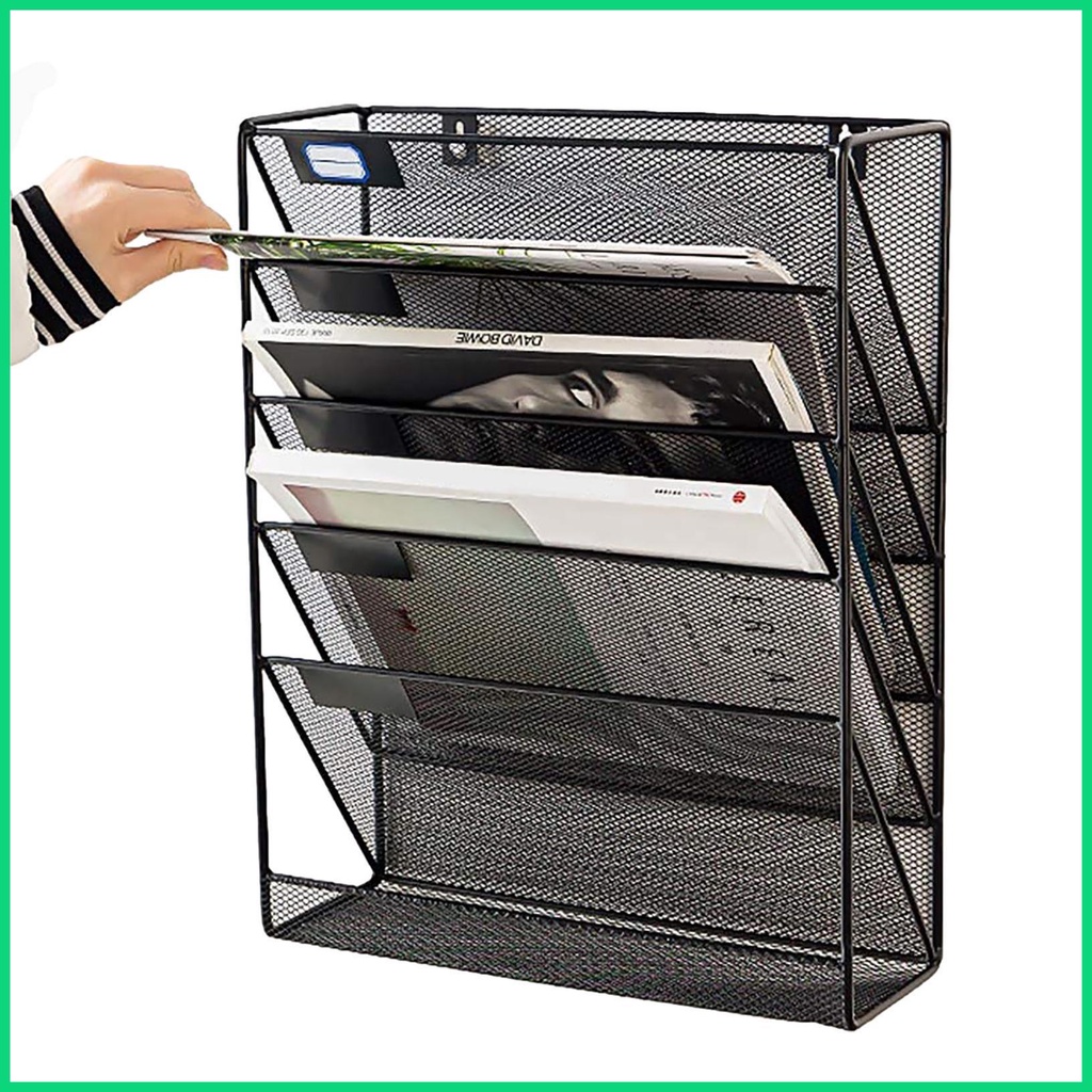 Giá Đỡ Tài Liệu 5 Ngăn Gắn Tường Khổ A4 Jawvn Tiện Dụng