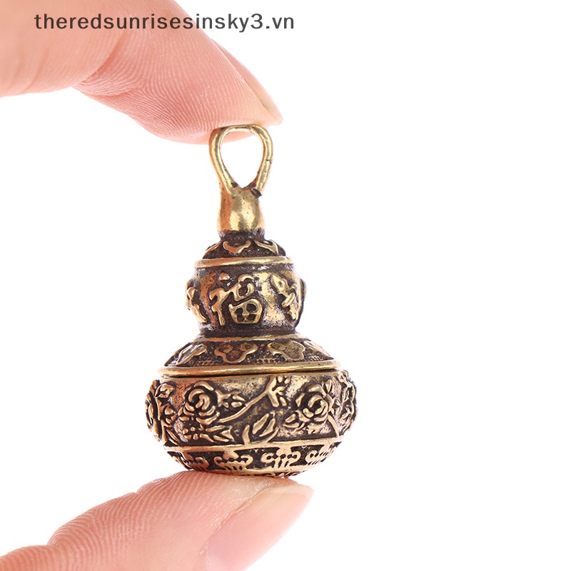 # # Bình Đựng Thuốc / Móc Khóa Xe Hơi Bằng Đồng Thau Hình Quả Bầu May Mắn Thời Trang