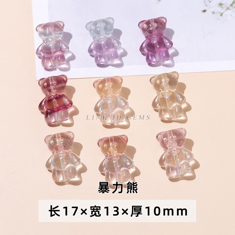 Mặt Dây Chuyền Pha Lê Fluorite Tự Nhiên Hình Chân Mèo Nhiều Màu Phong Cách Hàn Quốc