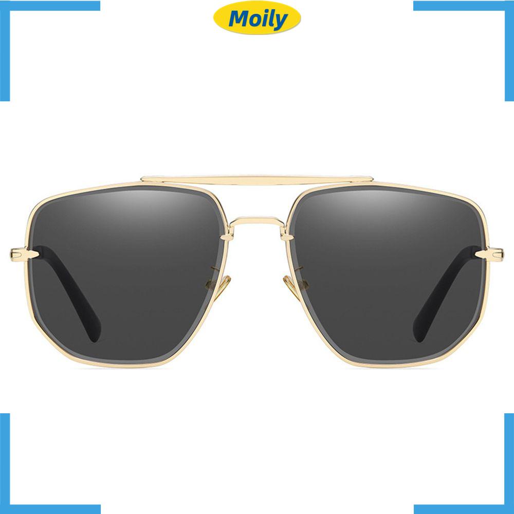 MOILYVN Kính Mát Phân Cực Gọng Kim Loại Phong Cách Retro Cho Nam