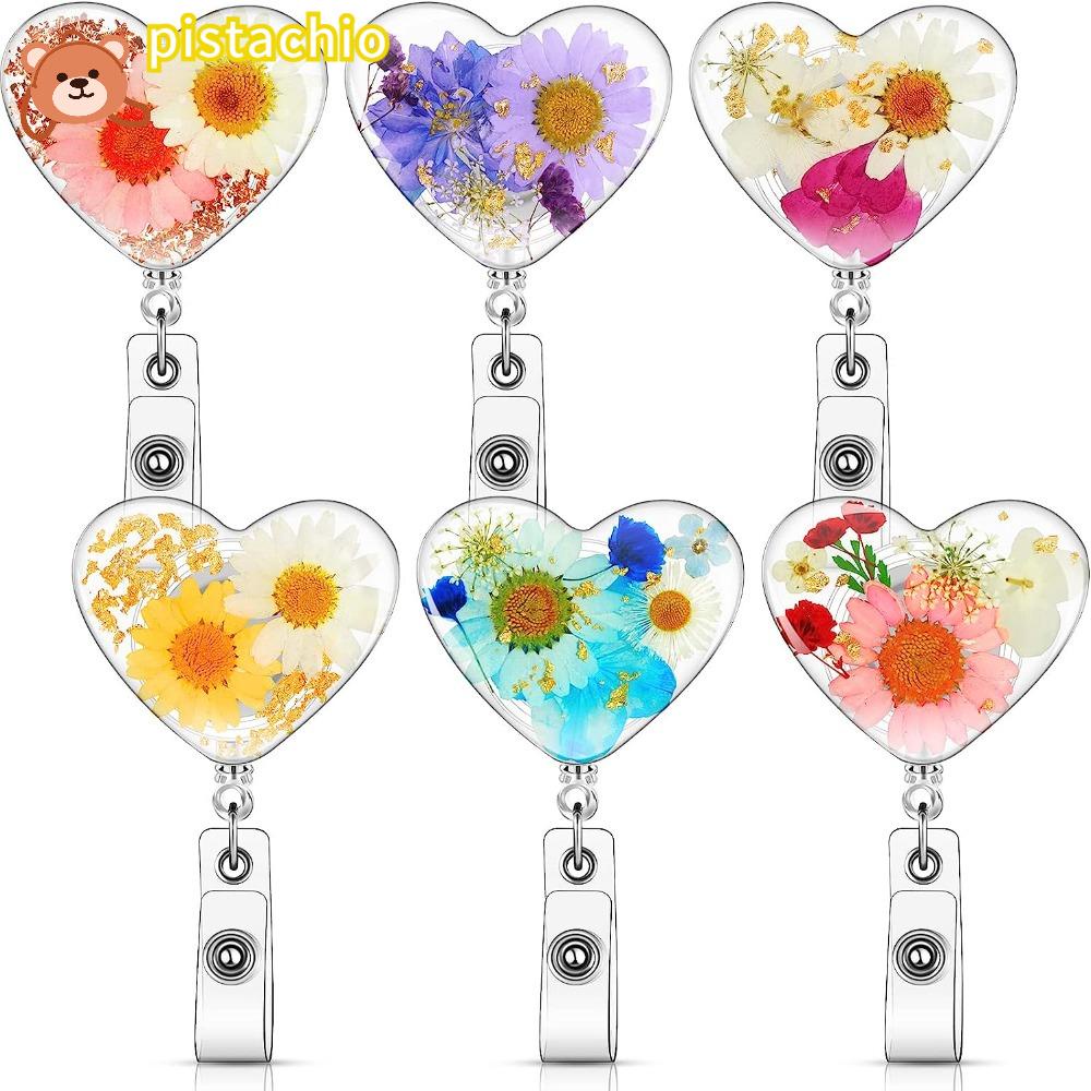 PISTA Set 6 Móc Khóa Có Thể Thu Gọn Bằng ABS Mới Cho Văn Phòng