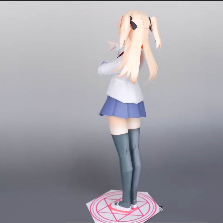 Mô hình giấy anime girl Anime Game  Fischl in School Uniform