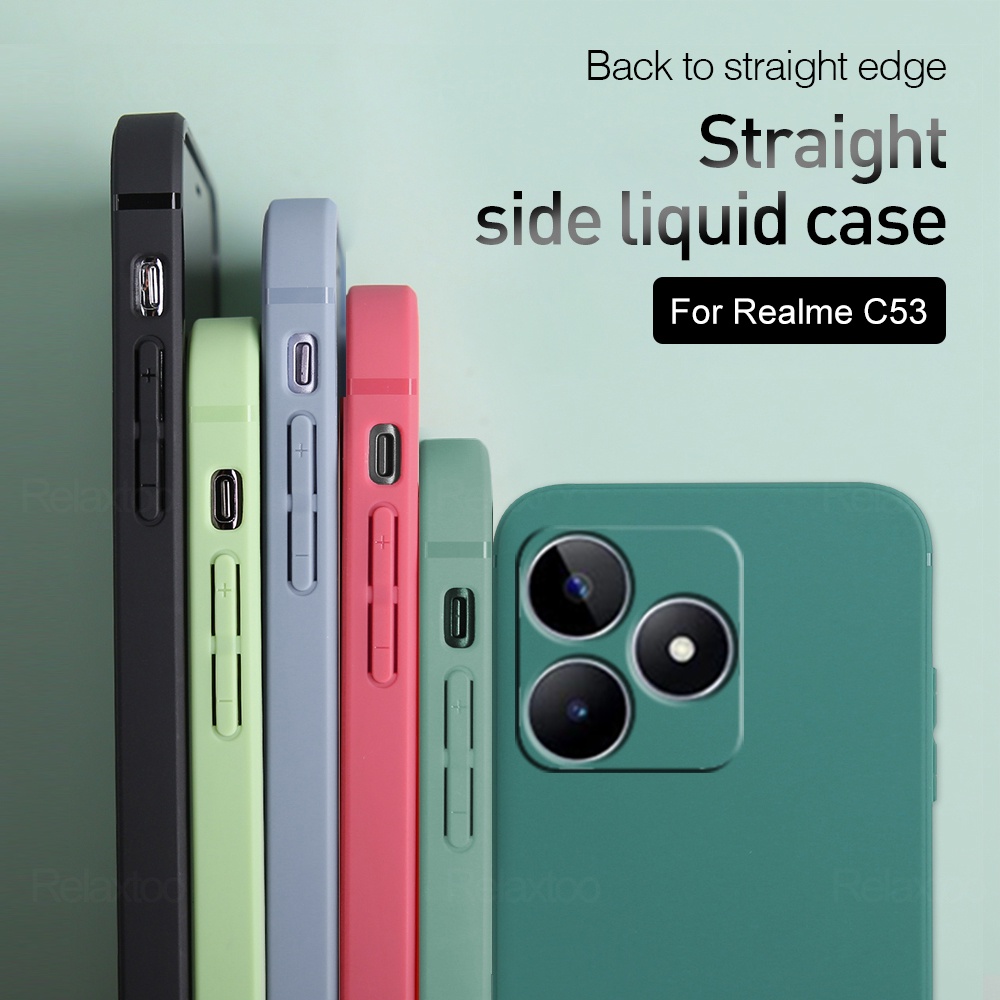 Ốp Điện Thoại Silicon Dẻo Vuông Bảo Vệ Camera Cho Realme C53 Realme C53 Raelme Realmy C53