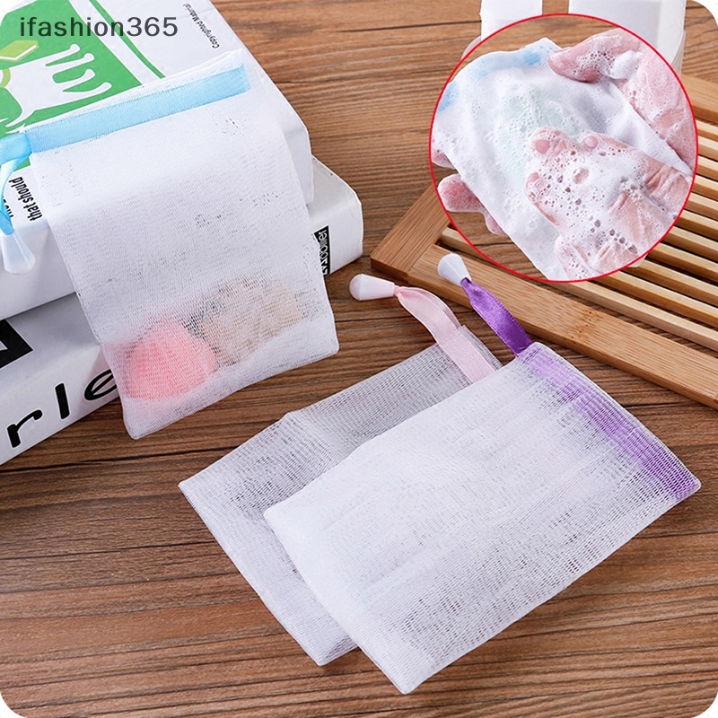 Túi Lưới Đựng Xà Phòng Bằng Nylon Có Dây Rút ifashion365