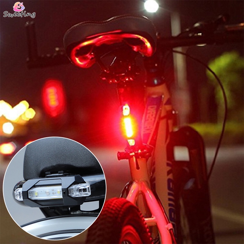 Đèn Gắn Đuôi Xe Đạp Sạc USB Chống Thấm Nước Tiện Lợi