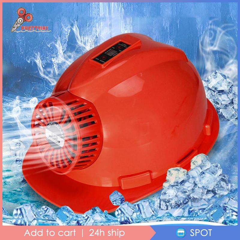 Mũ Xây Dựng Cứng Dày Dặn Có Quạt Sạc Bảo Vệ Khi Làm Việc Ngoài Trời