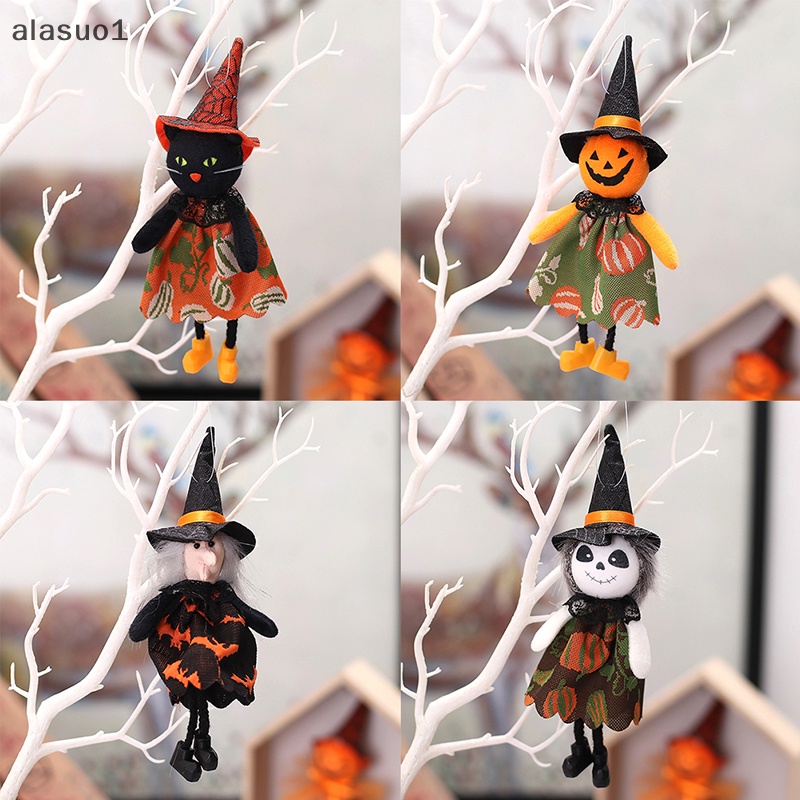 [Alasuo] Búp Bê Mèo Đen Đội Mũ Phù Thủy Bí Ngô Ma Trang Trí Nhà [VN]