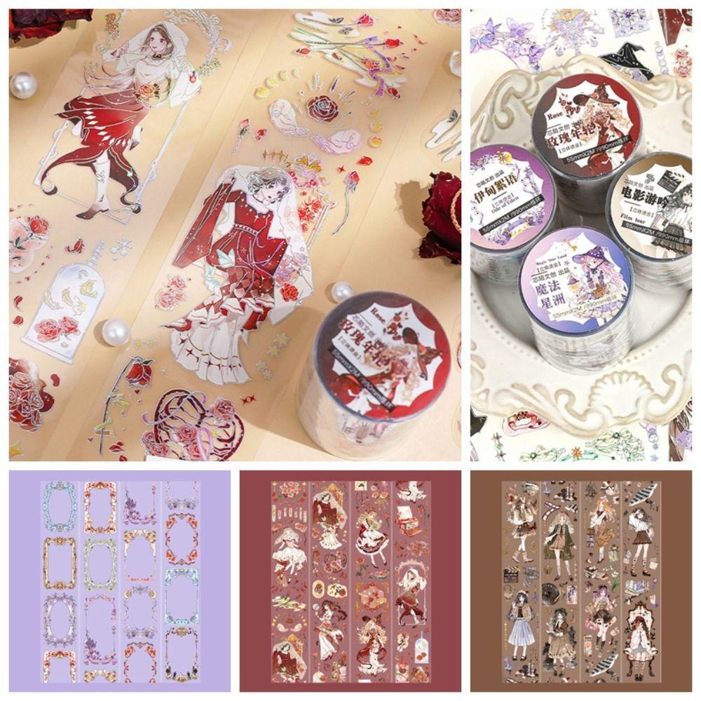 AVALENTINE Bộ Sưu Tập Tiên Nữ Băng Keo Thủ Công Dòng Collage Dễ Thương Chống Thấm Nước Dùng Làm Đồ Thủ Công Mỹ Nghệ DIY