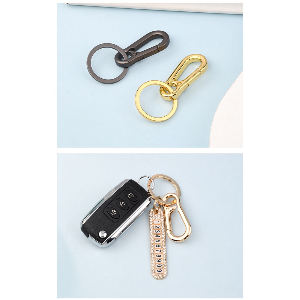 Khóa leo núi Phụ kiện móc khóa vòng phẳng Vòng chìa khóa kim loại Móc chìa khóa hợp kim kẽm