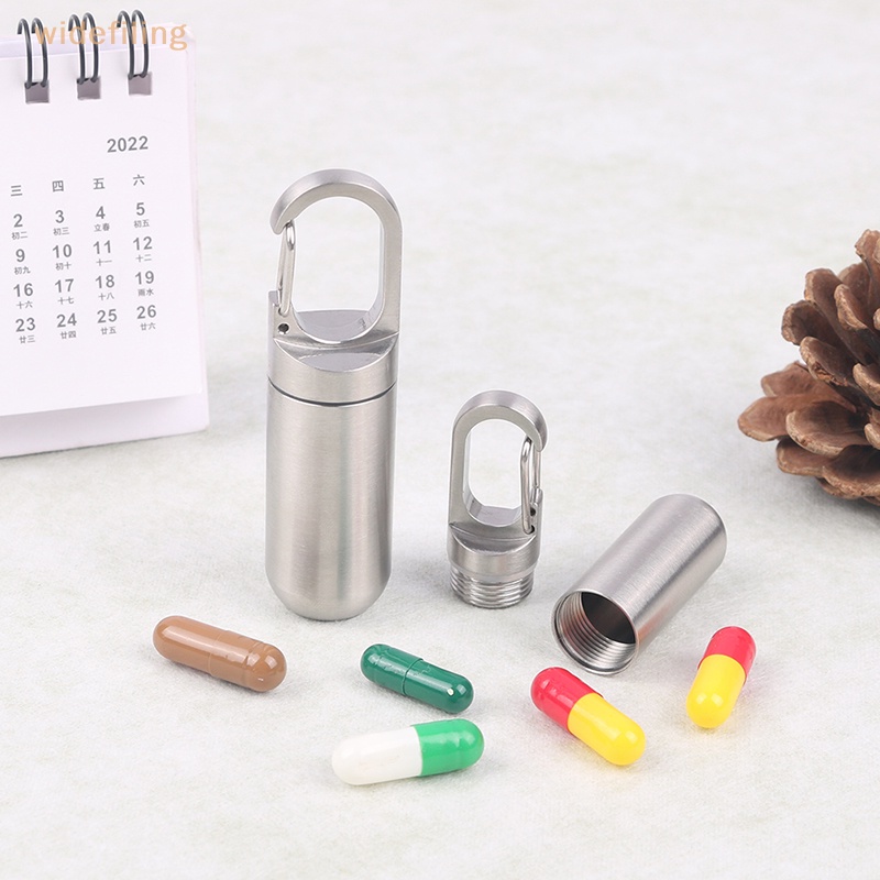 Hộp Đựng Thuốc Mini Bằng Thép Không Gỉ Chống Thấm Nước Tiện Dụng Mang Theo Du Lịch Cắm Trại