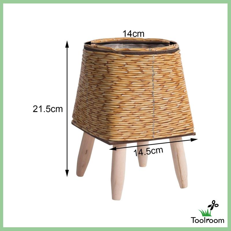 Giỏ Đan Mây Đựng Chậu Cây Có Chân Đế Trưng Bày Ổn Định Hiện Đại Cho Phòng Ngủ / Quán Cà Phê