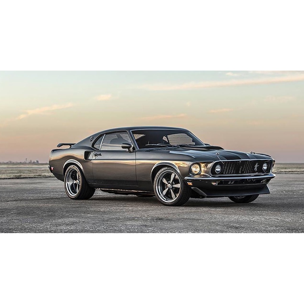 Xe Hơi Ford Mustang BOSS 429 1969 Thiết Kế Màu Xanh Lá Tỷ Lệ 1: 64