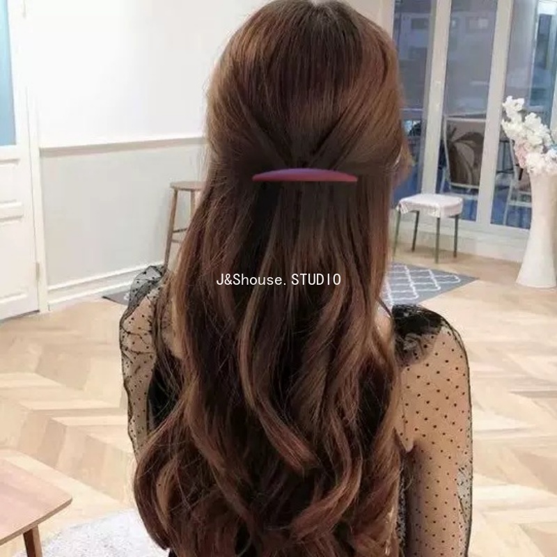 Kẹp Tóc Lò Xo Bằng acrylic Màu Nhám Phong Cách Hàn Quốc KF648